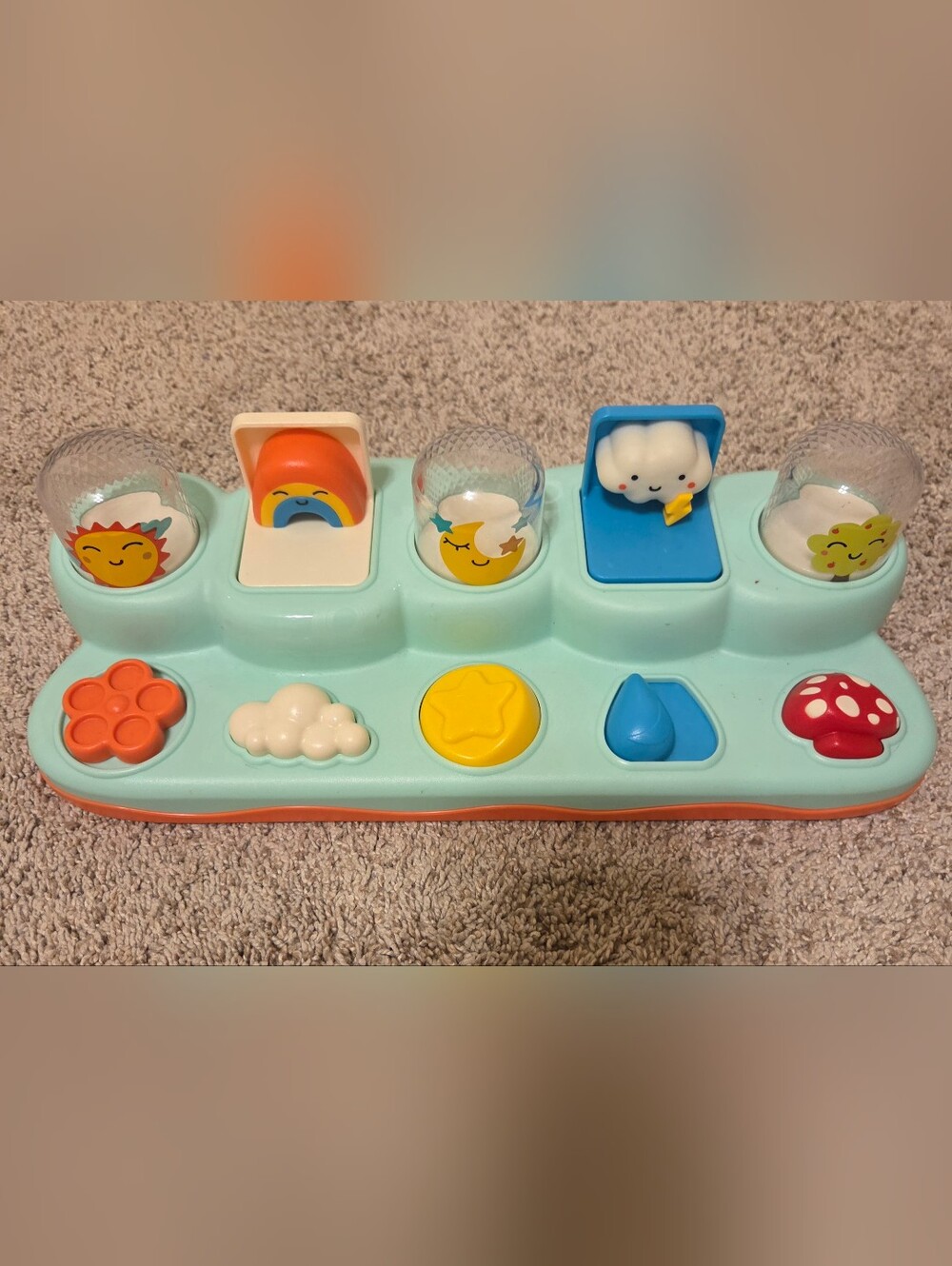 B.Toys Pop Up Buddieswith Blue, Yellow, Orange, White Accents